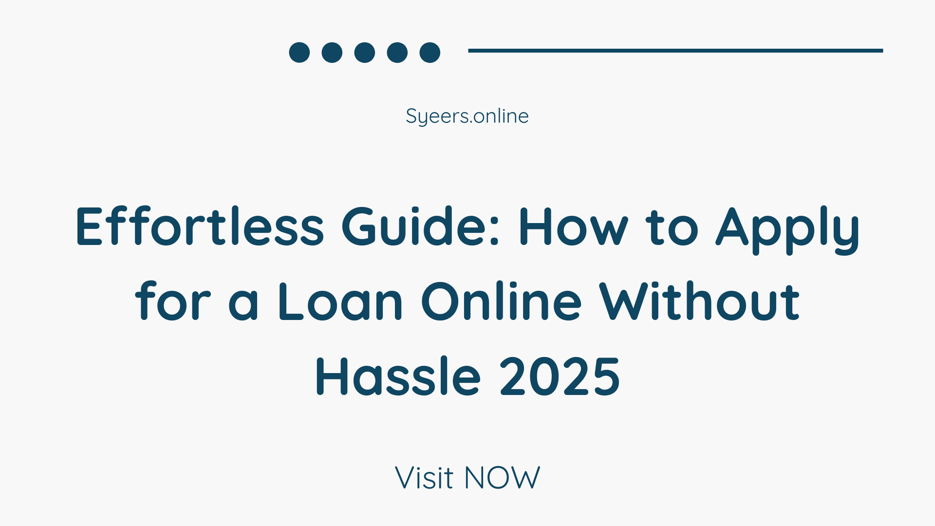 Effortless Guide How to Apply for a Loan Online Without Hassle 2025